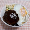 Pappyko's cooksnap of when they made デミグラスソースのロコモコプレート.