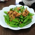 ひろちゃん☆ママ's cooksnap of when they made スナップエンドウのツナ煮 お弁当にも.