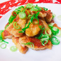 ☆３匹の子ぶた☆'s cooksnap of when they made 豚ロースのピリ辛サクサク焼き ネギまみれ.