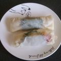 イルカ凡's cooksnap of when they made ささみの梅しそチーズ春巻き.