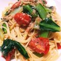 Yukp's cooksnap of when they made トマトも入ったツナとコマツナのパスタ.