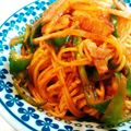 ☆熊八☆'s cooksnap of when they made 栄養満点☆種ごとピーマンナポリタン.
