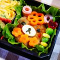 annnnn's cooksnap of when they made キャラ弁★ミニハンバーグでリラックマ.