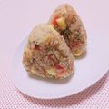 まあまま☆0403's cooksnap of when they made お好み焼きみたい♡チーズ青海苔おにぎり.