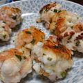 うどん屋３年目's cooksnap of when they made むきえびと大葉のはんぺん焼き〜チーズ風味.