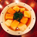 おきょうねえ's cooksnap of when they made 麺つゆ使用でつゆだくあんかけ揚げ出し豆腐.