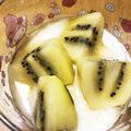 ムーヒツジ's cooksnap of when they made キウイとヨーグルトの蜂蜜のせ.