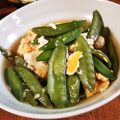低カロ探検隊's cooksnap of when they made 【農家のレシピ】さやえんどうの卵とじ.