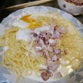 whitepocky's cooksnap of when they made ポポラマーマ風カルボナーラ.