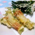 クックI7I5L1☆'s cooksnap of when they made ちくわと大葉の天ぷら.