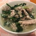 クック5N6RWI☆'s cooksnap of when they made ほうれん草と豚コマの鶏ガラ炒め.