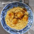Dahyana's cooksnap of when they made ふんわり鶏つくねの和風パスタ.