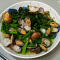 えりぷた's cooksnap of when they made 簡単*シンプル♪あさりと菜の花の酒蒸し.