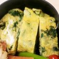 yuinm's cooksnap of when they made ☆簡単☆しらすと菜の花のふわふわ卵焼き.