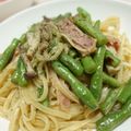 Ｒ−トロ's cooksnap of when they made 厚切りベーコンとインゲンのペペロンチーノ.