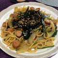 にゃむぱー's cooksnap of when they made ★ほうれん草とソーセージの和風パスタ★.