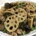 ちかりん（＾＾）'s cooksnap of when they made 豚肉とナス蓮根インゲンのごま味噌炒め☆.