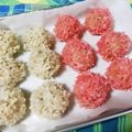 みっちゃんだよ～'s cooksnap of when they made おめでたい！紅白　もち米シュウマイ.