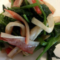 はに333's cooksnap of when they made ☆簡単☆ほうれん草とカニカマ炒め.