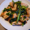 おポチ's cooksnap of when they made 鶏肉と菜の花の炒め物.