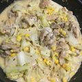 マイさんの家's cooksnap of when they made 鳥もも肉とキャベツのマヨ粒マスタード炒め.
