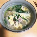 sniper0712's cooksnap of when they made 簡単☆鶏肉もも肉ニラと椎茸ごちそうスープ.