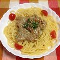 ぽぽきゅ's cooksnap of when they made ランチに♬爽やか梅の納豆パスタ.