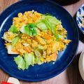 ぴーちゃん51's cooksnap of when they made 材料3つで鮭チャーハン！.