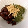 horseland's cooksnap of when they made 簡単過ぎw よもぎ餅 あんこ&きな粉がけ.