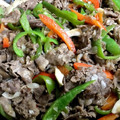 旭山ペンギン's cooksnap of when they made 牛肉とエリンギの冷麺つゆ炒め.