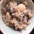 みゅあさん's cooksnap of when they made 蒸し器で炊く赤飯.