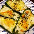Mocci。's cooksnap of when they made チーズが乗ったピーマンの豆腐コーン詰め.