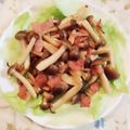 fu♪♪'s cooksnap of when they made きのことベーコンのホットサラダ.
