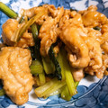 まゆ＊。's cooksnap of when they made 小松菜と豚肉のオイスターソース炒め.