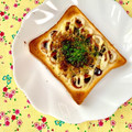 ふたごゆき's cooksnap of when they made ちくわのお好み焼き風トースト.