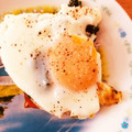 テルキッチン's cooksnap of when they made 目玉焼き＋ほうれん草とベーコン炒め.