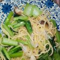 Yount's cooksnap of when they made 小松菜とじゃこのお醤油パスタ.