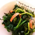 横綱てらお's cooksnap of when they made ほうれん草&ワカメのやみつきナムル.