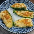 cookまゆまゆ's cooksnap of when they made チーズが乗ったピーマンの豆腐コーン詰め.