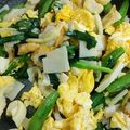 ☆かつもも☆'s cooksnap of when they made ニラとたけのこの玉子炒め.