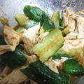 ぺ～こ☆'s cooksnap of when they made たたききゅうりとささみのごま酢あえ.