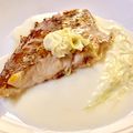 ありかん's cooksnap of when they made 鯛のポワレ、ネギクリームソース.