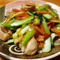 かばぽん's cooksnap of when they made 鶏肉と小松菜のさっぱり和風あん炒め.