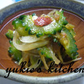 yukiはぴ's cooksnap of when they made ゴーヤの梅シソおかか和え.