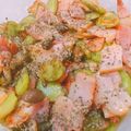黒胡椒多め好き's cooksnap of when they made そら豆とマッシュルームとベーコンのソテー.