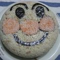 ☆～ちったん～☆'s cooksnap of when they made 3色アンパンマンケーキ寿司でひなまつり.