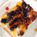 平野由南（ひらのゆな's cooksnap of when they made マーマレードとチョコソースのトースト.