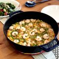 マピ子's cooksnap of when they made ストウブで踊るエビピラフ.