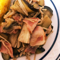 soutan222's cooksnap of when they made 簡単副菜☆ナスとえのきのベーコン炒め.