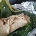 あず7225's cooksnap of when they made 根菜ときのこの蕗の葉包み蒸し.